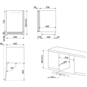 Встраиваемый винный шкаф Smeg CVI138LG