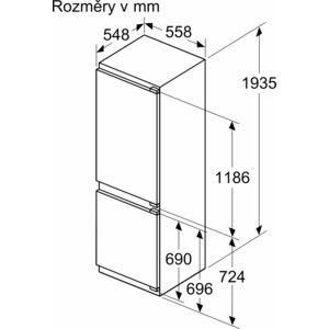 Встраиваемый холодильник Bosch KIN96ADC0