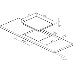 Индукционная варочная панель Lex EVI 641C BL