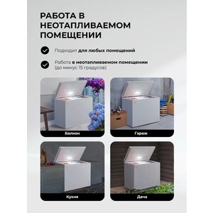 Морозильный ларь Lex LFR412N FFLed