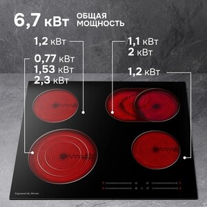 Электрическая варочная панель Zigmund & Shtain CN 44.6 B