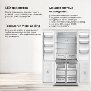Холодильник Tesler RCD-487BI SPARKLING WHITE