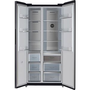 Холодильник Tesler RSD-537BI BLACK GLASS