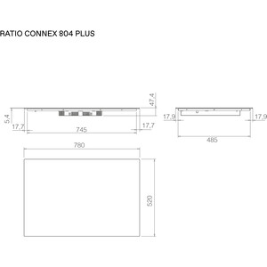 Индукционная варочная панель Elica Ratio Connex 804 Plus RAW