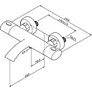 Термостат для ванны Am.Pm Sense хром (F7550064/F7550000)