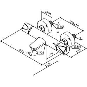 Термостат для ванны Damixa Slate (575027400)