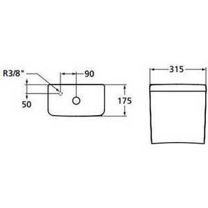 Бачок для унитаза Ideal Standard Connect Cube двойной смыв (E797001)