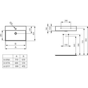 Раковина Ideal Standard Strada 70х42 (K078201)