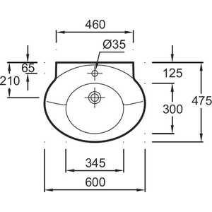 Раковина Jacob Delafon Presqu`ile 60х48 см (E1220-00)