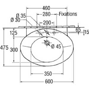 Раковина Jacob Delafon Presqu`ile 60х48 см (E1220-53-00)