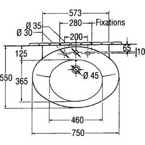 Раковина Jacob Delafon Presqu`ile 75х55 см (E1231-53-00)