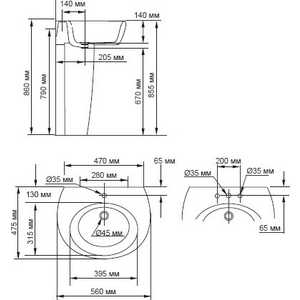 Раковина Jacob Delafon Ove 56х47.5 см (E1563-53-00)
