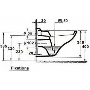 Унитаз подвесной (чаша) Jacob Delafon Odeon подвесной (E1080-00)