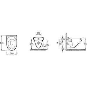 Унитаз подвесной (чаша) Jacob Delafon Collective подвесной (E1755-00)