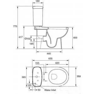 Унитаз (чаша) Jacob Delafon Kandel для унитаза