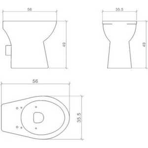 Унитаз (чаша) Jacob Delafon Brive-2 (E1738-00)