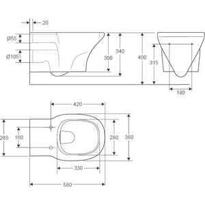 Унитаз подвесной Jacob Delafon Freelance с сиденьем (E1091-00)
