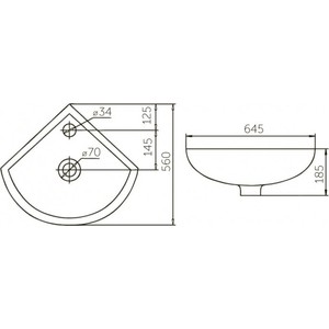 Раковина угловая Rosa Элегия 46х46 (4620008192482)