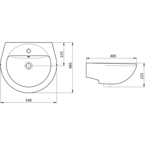 Раковина Santeri Соната 54х48 (1.3111.2.S00.11B.0)