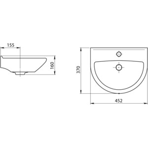 Раковина Santeri Родничок 45х37 (1.3131.0.S00.10B.0)