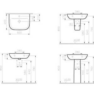 Раковина Vitra S20 60х46 (5503B003-0001)