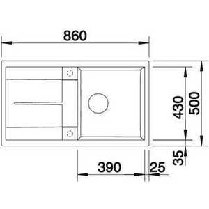 Кухонная мойка Blanco Metra 5 S темная скала (518871)