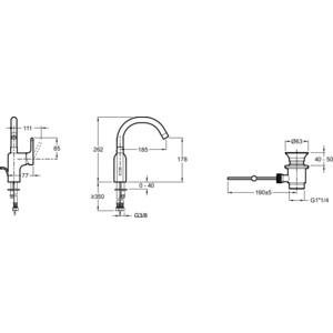 Комплект смесителей Jacob Delafon Singulier для раковины, ванны, с душем, хром (E10867-CP, E10862-CP)