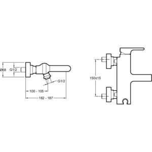 Комплект смесителей Jacob Delafon Singulier для раковины, ванны, с душем, хром (E10867-CP, E10862-CP)