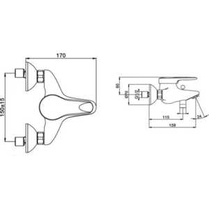 Смеситель для ванны Jacob Delafon Candide (E664-CP)