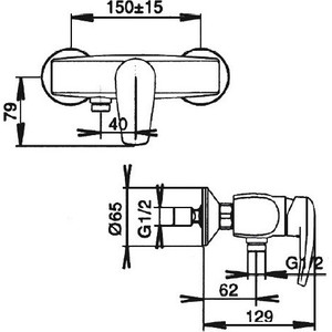 Смеситель для душа Jacob Delafon Panache (E71243-CP)