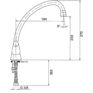 Смеситель для кухни Jacob Delafon Ginko cd (E76915-CP)