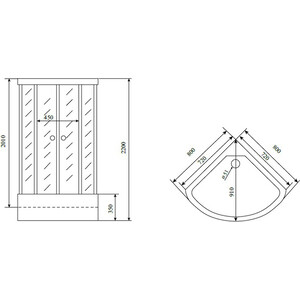 Душевая кабина Timo Standart 80х80х220 стекло прозрачное (T-1180)