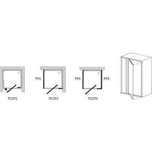Душевая дверь Ravak Pivot PDOP2 100 прозрачная, сатин (03GA0U00Z1)
