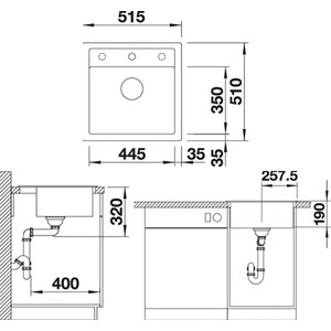 Кухонная мойка Blanco Dalago 5 антрацит (518521)
