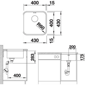 Кухонная мойка Blanco Supra 400-U (518201)