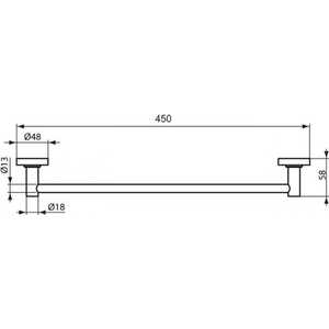 Полотенцедержатель Ideal Standard Iom 45 см (A9117AA)