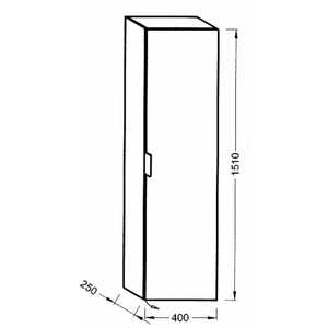 Пенал Jacob Delafon Blog шарниры справа 40х25х151 см белый (EB299-N18)