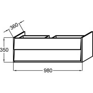 Тумба под раковину Jacob Delafon Escale 98 серый (EB760-N21)