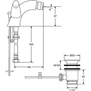 Смеситель для биде Jacob Delafon Ginko (E73905-CP)