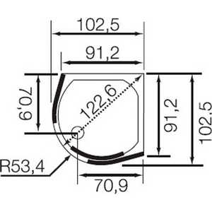 Душевой поддон Jacob Delafon Indigo 90x90 см (E62406-00)