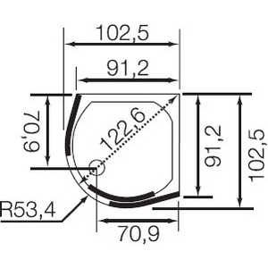 Душевой поддон Jacob Delafon Indigo 90х90 см (E62402-00)