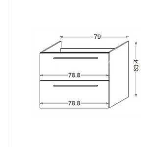 Тумба под раковину Jacob Delafon Line 80 (EB486-F26)