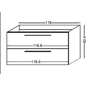 Тумба под раковину Jacob Delafon Line 120 белый (EB488-J5)