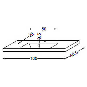 Раковина мебельная Jacob Delafon Line 100 белая (EB482-00)