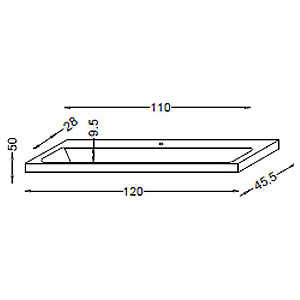 Раковина мебельная Jacob Delafon Line 120 белая (EB483-00)