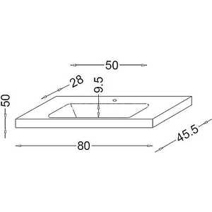 Раковина мебельная Jacob Delafon Line 80 белая (EB481-00)