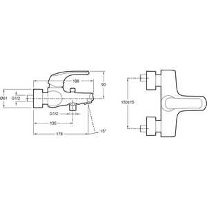 Смеситель для ванны Jacob Delafon Nateo (E71251-CP)