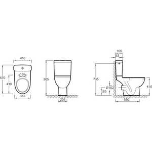 Унитаз (чаша) Jacob Delafon Odeon Up высокий (4966CK-00)