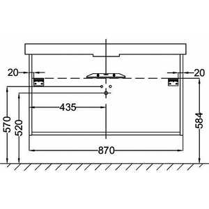 Тумба под раковину Jacob Delafon Ove 87 белый (EB114-HU)