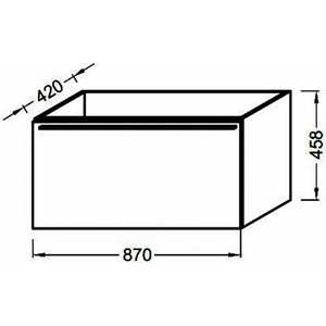 Тумба под раковину Jacob Delafon Ove 87 белый (EB114-HU)